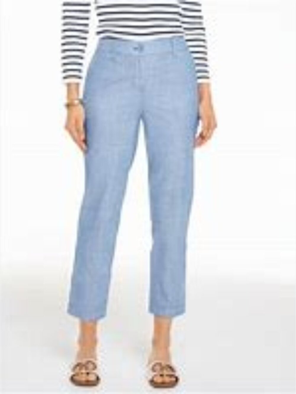 The Perfect Crop Pants Talbots Light Blue Ladies Womens Size 10